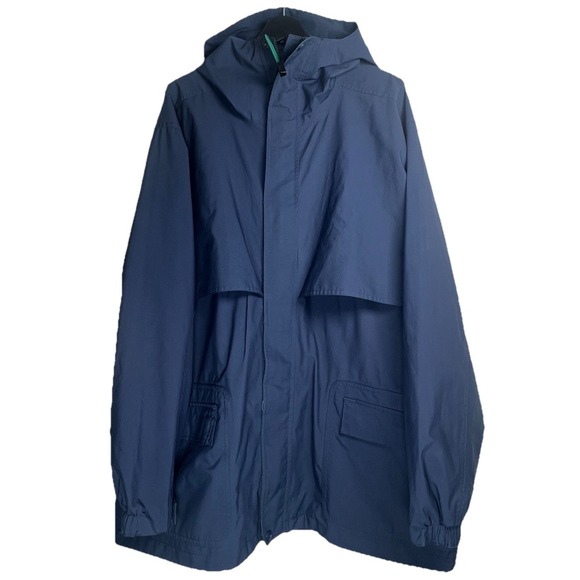 Eddie Bauer Men's Rain Jacket XL Navy Blue Multiple Closures Gore-Tex Vented - Picture 1 of 9